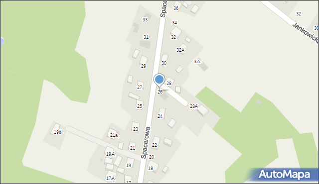 Świerklany, Spacerowa, 26, mapa Świerklany