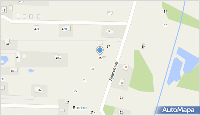 Święta Katarzyna, Spacerowa, 35, mapa Święta Katarzyna