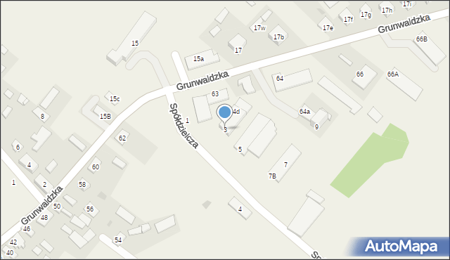 Świętajno, Spółdzielcza, 3, mapa Świętajno