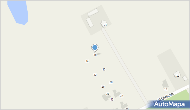 Szadki, Spółdzielcza, 36, mapa Szadki