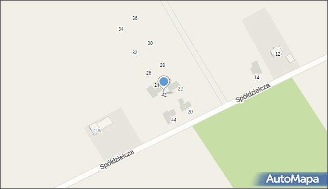Szadki, Spółdzielcza, 42, mapa Szadki