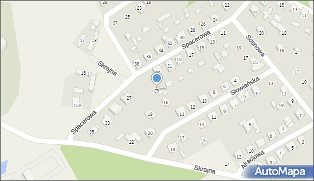 Szadkowice-Ogrodzim, Spacerowa, 25, mapa Szadkowice-Ogrodzim