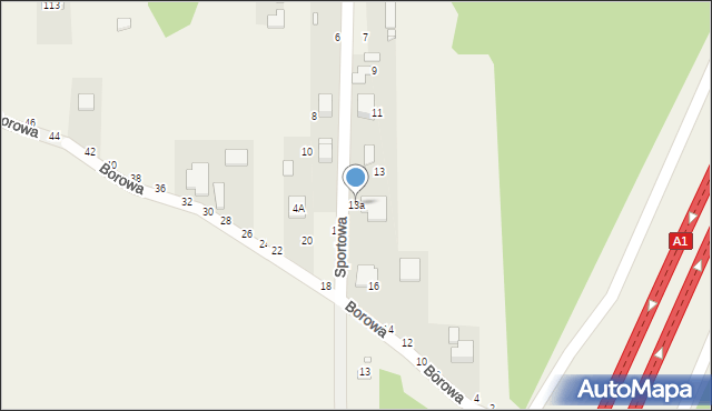 Szarlejka, Sportowa, 13a, mapa Szarlejka