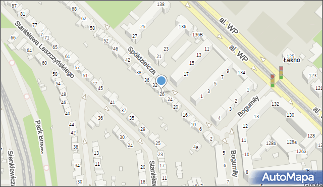 Szczecin, Spółdzielcza, 26, mapa Szczecina