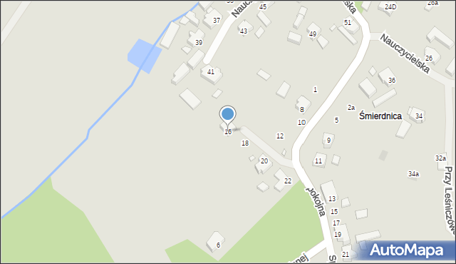 Szczecin, Spokojna, 16, mapa Szczecina