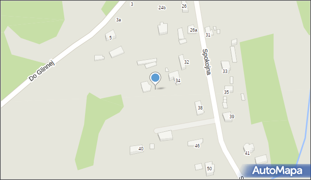 Szczecin, Spokojna, 32, mapa Szczecina