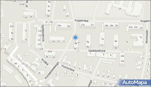 Szczecinek, Spółdzielcza, 3a, mapa Szczecinek