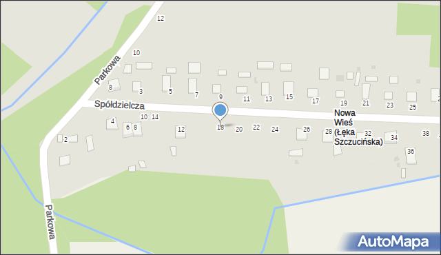 Szczucin, Spółdzielcza, 18, mapa Szczucin