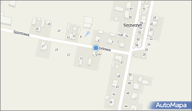 Szczuczyn, Sportowa, 3, mapa Szczuczyn
