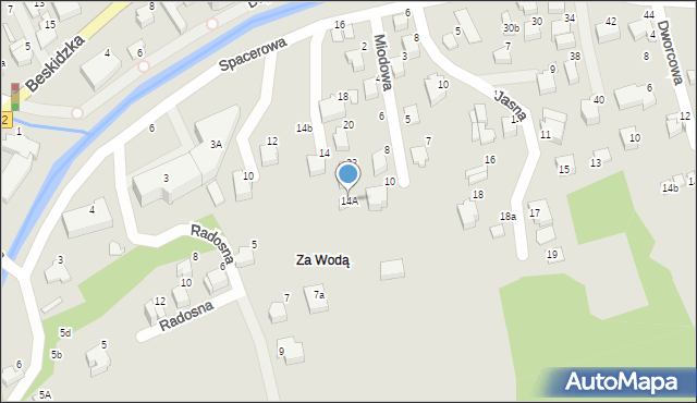 Szczyrk, Spacerowa, 14A, mapa Szczyrk