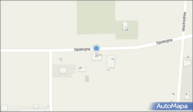 Szerominek, Spokojna, 13, mapa Szerominek