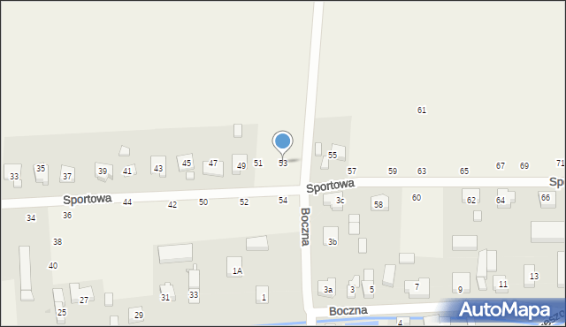 Szewce, Sportowa, 53, mapa Szewce