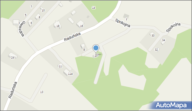 Sznurki, Spokojna, 10, mapa Sznurki