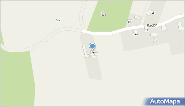 Szopa, Spacerowa, 23, mapa Szopa