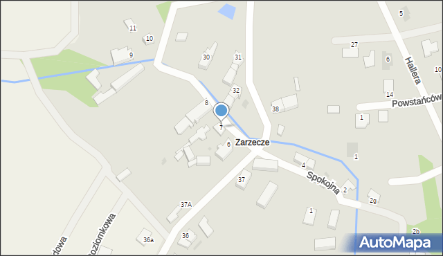 Szprotawa, Spokojna, 7, mapa Szprotawa