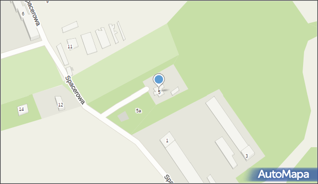 Szyldak, Spacerowa, 5, mapa Szyldak