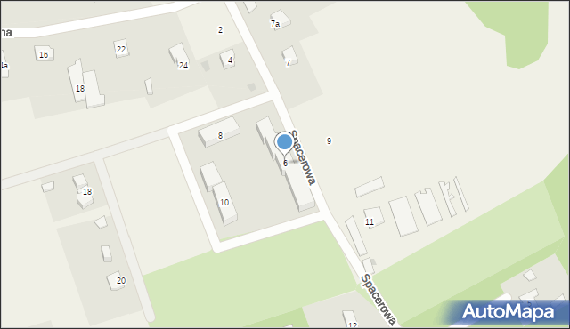 Szyldak, Spacerowa, 6, mapa Szyldak