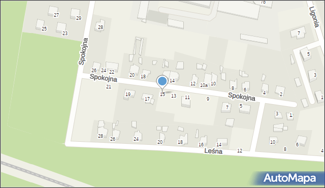 Szymiszów, Spokojna, 15, mapa Szymiszów