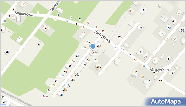 Targówka, Spacerowa, 16c, mapa Targówka
