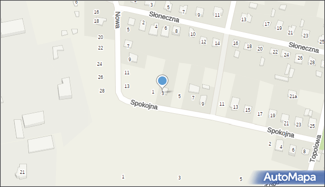 Tarnawatka-Tartak, Spokojna, 3, mapa Tarnawatka-Tartak