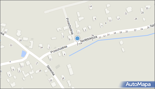 Tarnobrzeg, Spółdzielcza, 2, mapa Tarnobrzegu