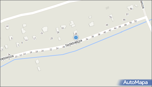 Tarnobrzeg, Spółdzielcza, 30, mapa Tarnobrzegu