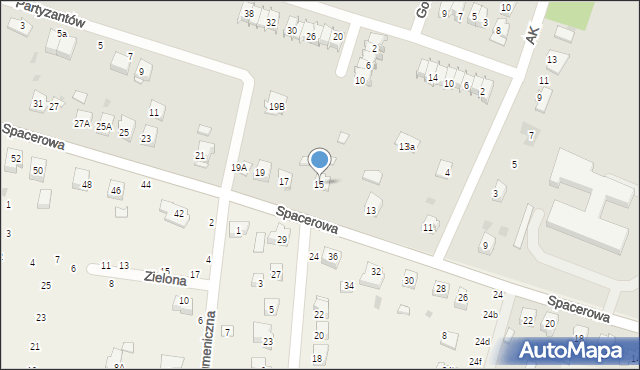 Tarnów, Spacerowa, 15, mapa Tarnów