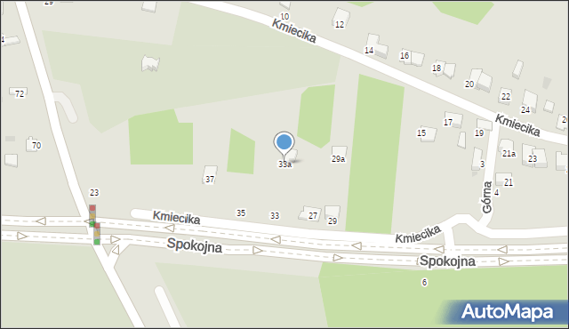 Tarnów, Spokojna, 33a, mapa Tarnów