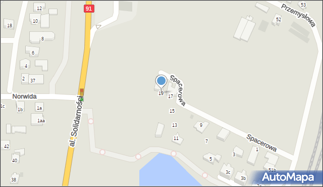 Tczew, Spacerowa, 19, mapa Tczew