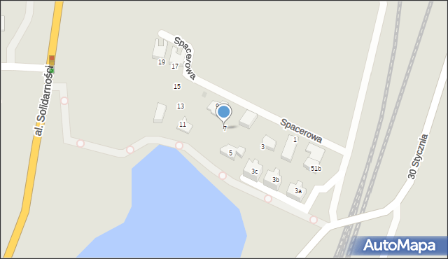 Tczew, Spacerowa, 7, mapa Tczew