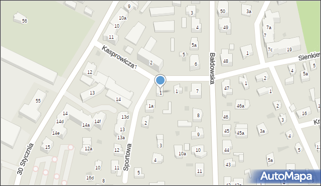 Tczew, Sportowa, 1, mapa Tczew