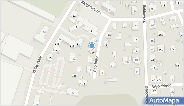 Tczew, Sportowa, 13a, mapa Tczew