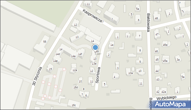 Tczew, Sportowa, 13c, mapa Tczew