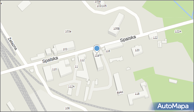 Tomaszów Mazowiecki, Spalska, 114, mapa Tomaszów Mazowiecki