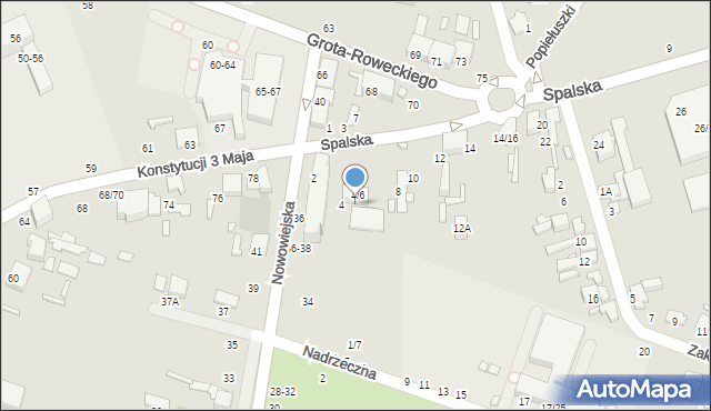 Tomaszów Mazowiecki, Spalska, 6, mapa Tomaszów Mazowiecki