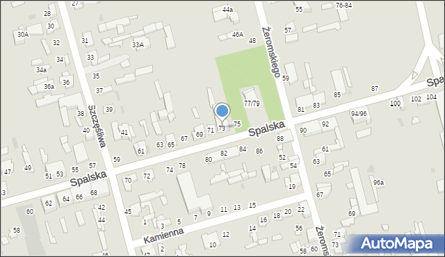 Tomaszów Mazowiecki, Spalska, 73, mapa Tomaszów Mazowiecki