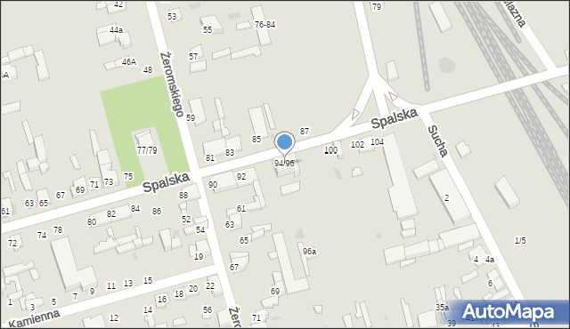Tomaszów Mazowiecki, Spalska, 94/96, mapa Tomaszów Mazowiecki