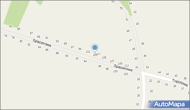 Tomaszowice, Spacerowa, 103, mapa Tomaszowice