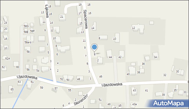 Tomaszowice, Spacerowa, 4, mapa Tomaszowice