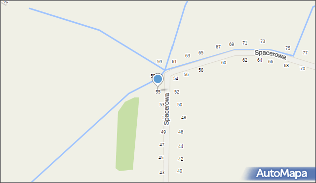 Tomaszowice, Spacerowa, 55, mapa Tomaszowice