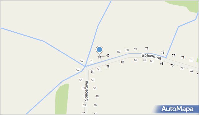 Tomaszowice, Spacerowa, 63, mapa Tomaszowice