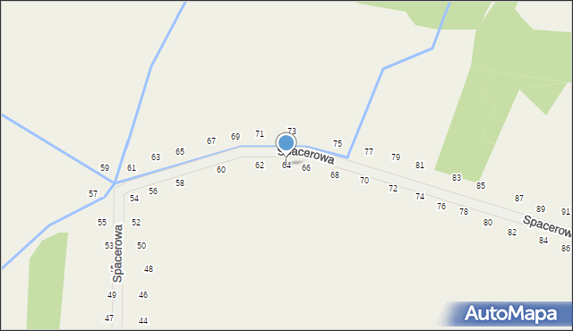 Tomaszowice, Spacerowa, 64, mapa Tomaszowice