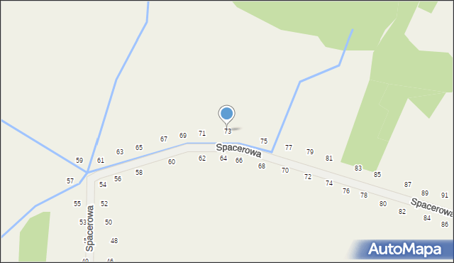 Tomaszowice, Spacerowa, 73, mapa Tomaszowice