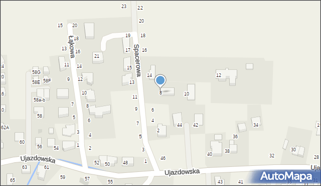 Tomaszowice, Spacerowa, 8, mapa Tomaszowice