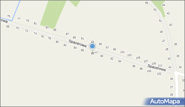 Tomaszowice, Spacerowa, 88, mapa Tomaszowice