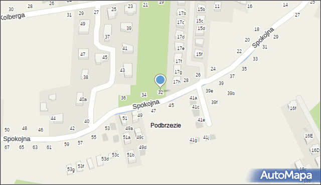 Tomaszowice, Spokojna, 32, mapa Tomaszowice