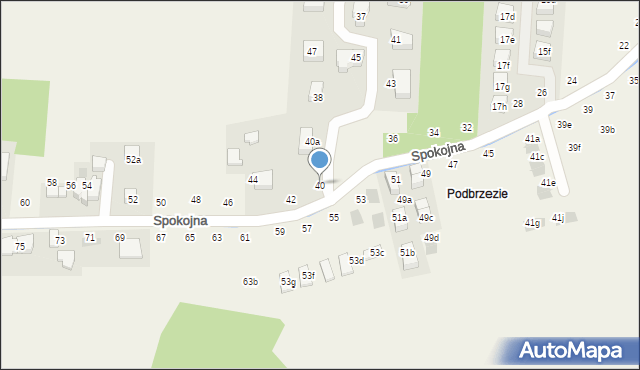 Tomaszowice, Spokojna, 40, mapa Tomaszowice