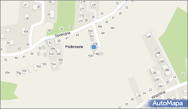 Tomaszowice, Spokojna, 41h, mapa Tomaszowice