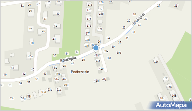 Tomaszowice, Spokojna, 43, mapa Tomaszowice