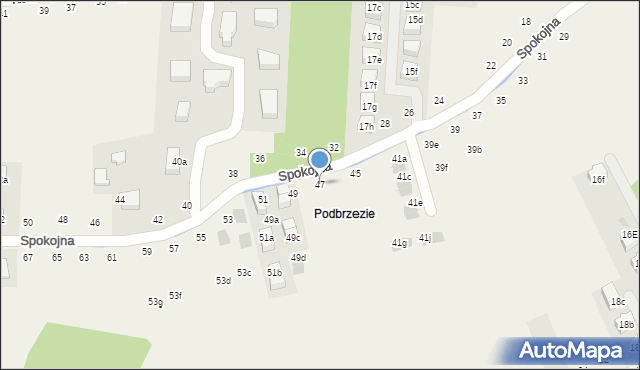 Tomaszowice, Spokojna, 47, mapa Tomaszowice